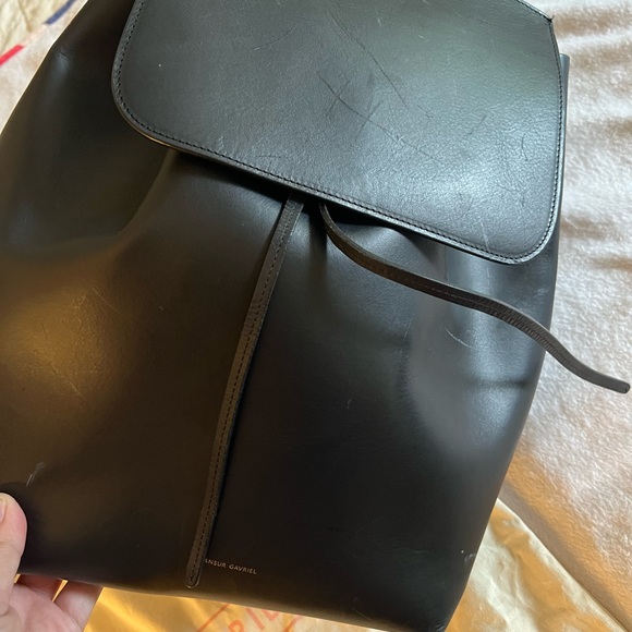 Mansur Gavriel $895 large leather black flamma drawstring backpack - Picture 10 of 16